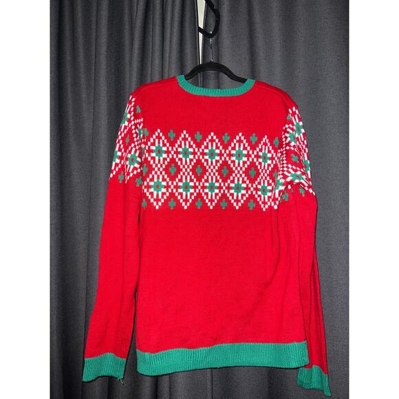 Ugly Christmas Sweater Xmas Size Large Cow - Picture 3 of 3